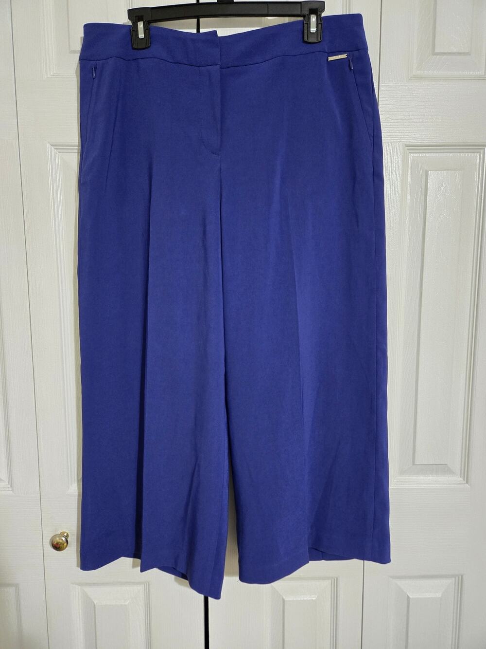 Black label by Chicos size 2 women's royal blue plus size capris